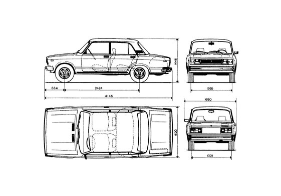 Download drawing Lada 2105 Sedan 1980 in ai pdf png svg formats